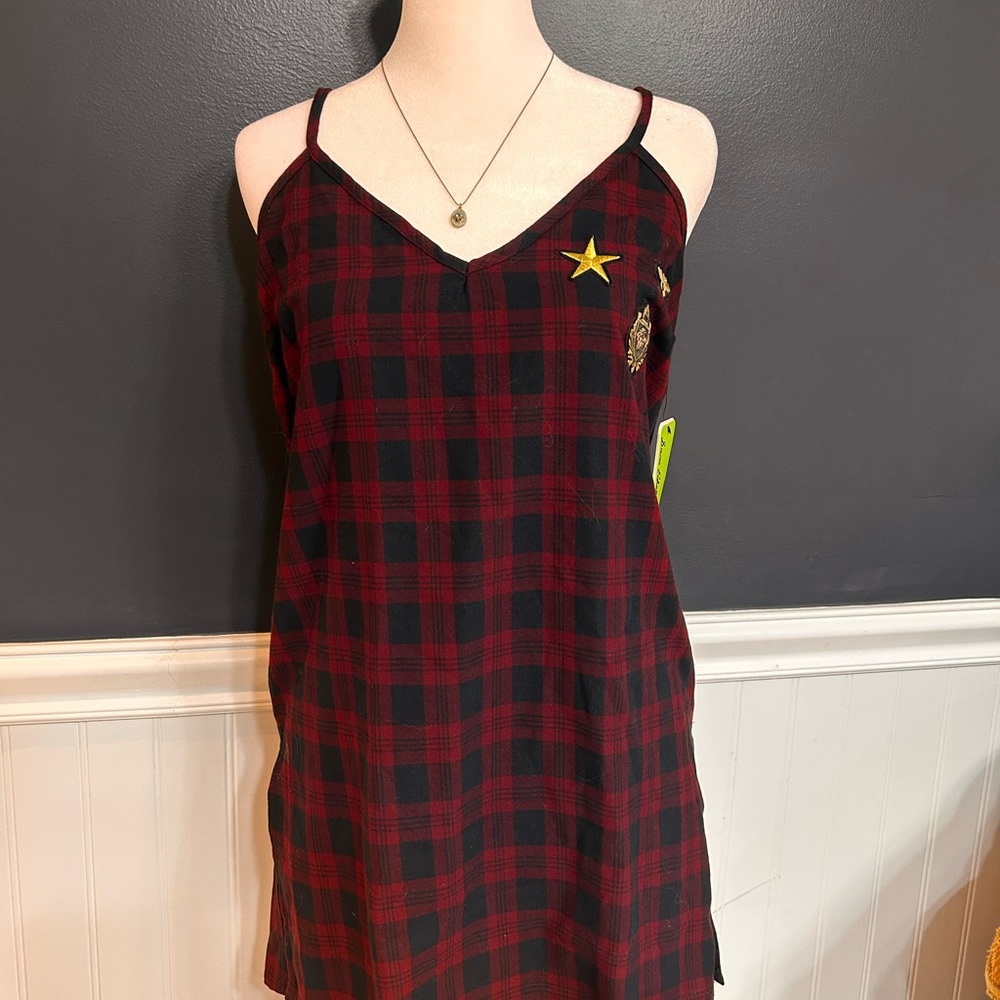 Sam Edelman Red and Black Plaid Dress